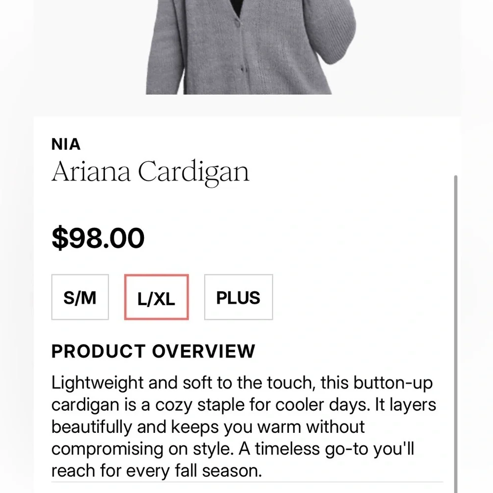 Nia nwt size